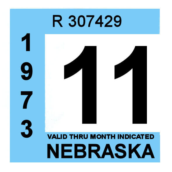 (image for) 1972-73 Nebraska Inspection Sticker